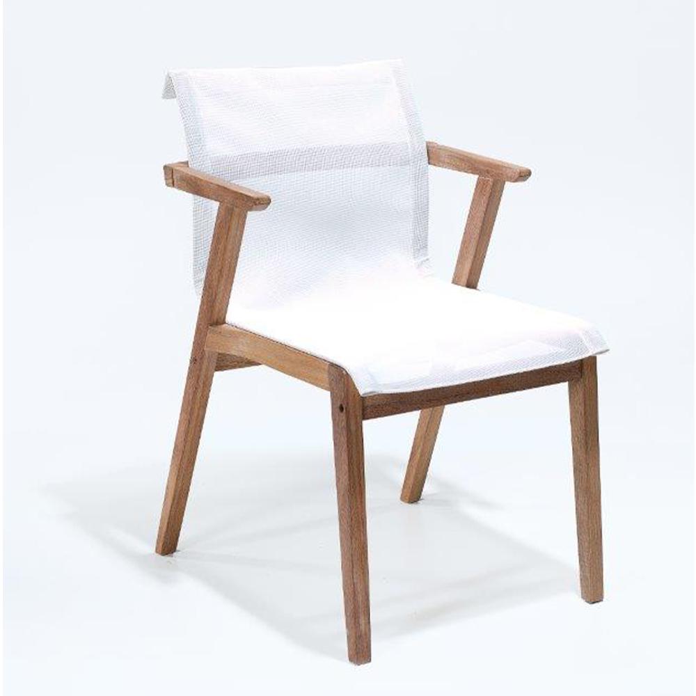 Cadeira Bali com Braços - Tela Branca