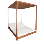 Gazebo com Espreguiçadeira Dupla (com almofada e cortinas)