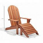 Cadeira Adirondack Michigan com Peseira Polisten Jatobá