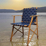 Cadeira Maresias com Braços - Percinta Azul Náutico