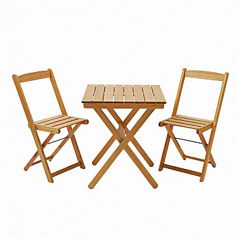 Kit Naipe (1 Mesa Dobrável Vick 60 + 2 Cadeiras Dobráveis Veneza)